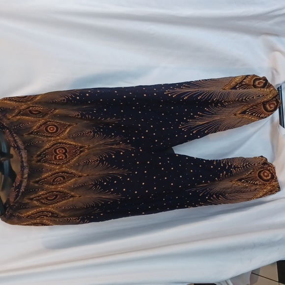 Urban CoCo Boho Feather Floral Harem Yoga Pants Sz XL NWT, 32.5" Wst, 33" Inseam - Picture 4 of 8